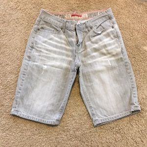 Converse one star jean shorts